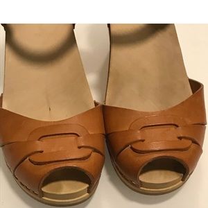 Swedish Hasbeens Tan Sandals Size 39